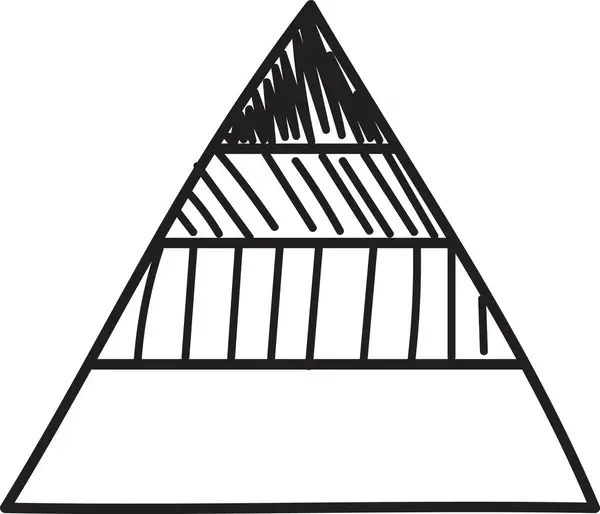 Діаграма Трикутника Doodle Векторні Ілюстрації — стоковий вектор
