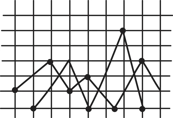 Linjär Diagram Doodle Vektor Illustration — Stock vektor