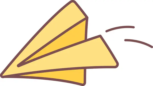 Flying Paper Plane Vector Ilustração —  Vetores de Stock