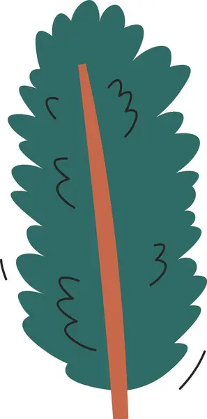 Ilustracja Wektora Gałęzi Drzewa Iglastego — Wektor stockowy
