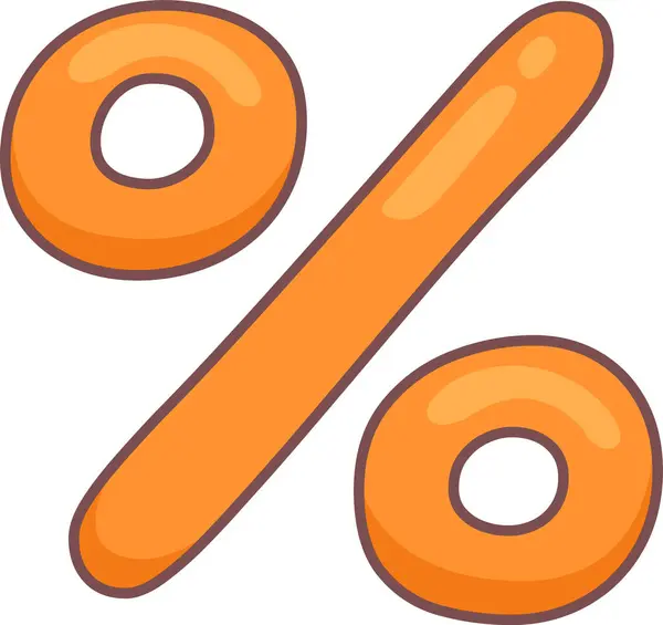 Percentage Wiskunde Symbool Vector Illustratie — Stockvector
