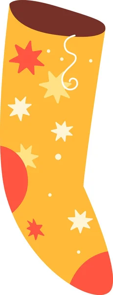 Χριστουγεννιάτικη Κάλτσα Εικονίδιο Διάνυσμα Απεικόνιση — Διανυσματικό Αρχείο