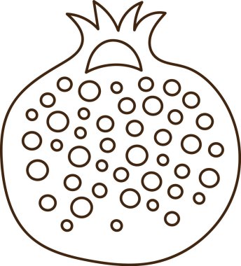 Nar meyve vektör çizim doodle