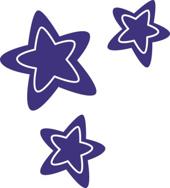 Yıldız Desenli Simge Vektör İllüstrasyonu