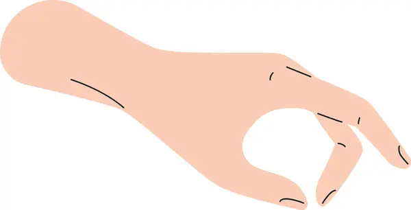 Illustration Menneskelig Hånd Med Vektor – Stock-vektor