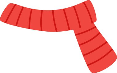 Kış Atkısı Aksesuar Vektör İllüstrasyonu