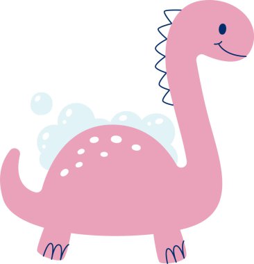 Dinozor Yıkama İllüstrasyon Vektörü İllüstrasyonu
