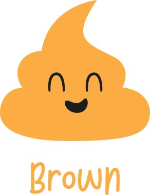 Bebek Kahverengi Kaka Karakteri Vektör İllüstrasyonu