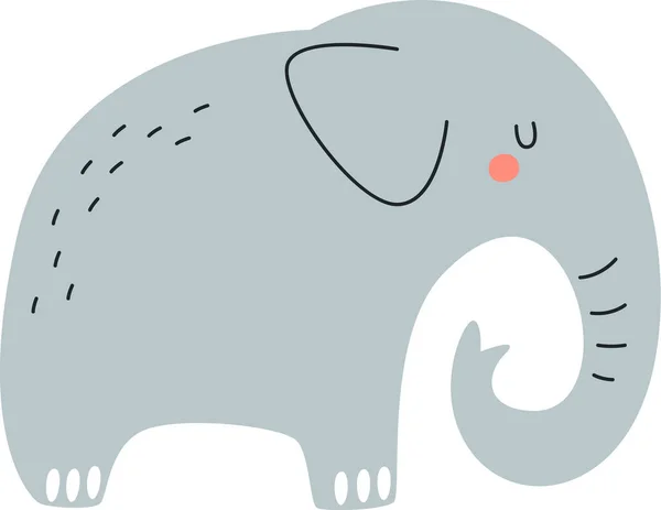 Elefante Animale Dormire Vettoriale Illustrazione — Vettoriale Stock