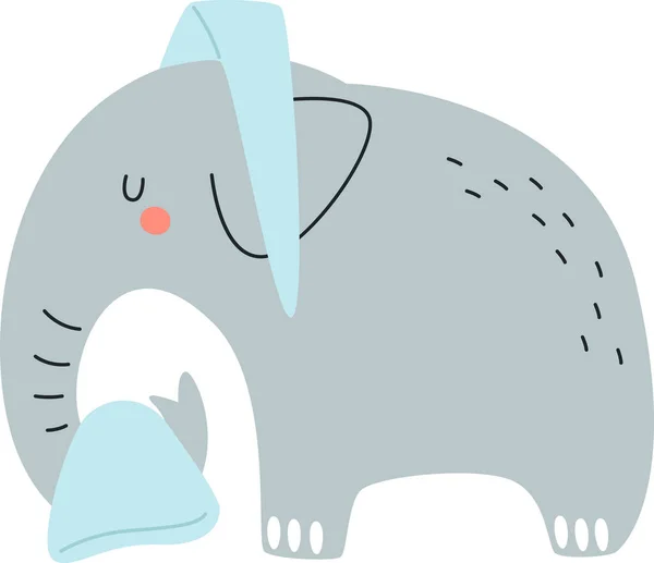 Слон Спить Капелюхом Векторні Ілюстрації — стоковий вектор