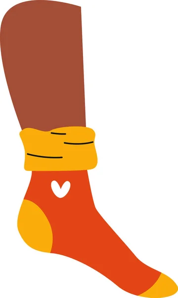 Πόδι Στην Απεικόνιση Sock Vector — Διανυσματικό Αρχείο