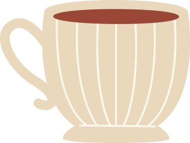 Klasik Çay Kadehi Vektörü İllüstrasyonu