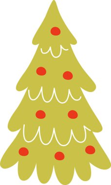 Noel ağacı simgesi vektör illüstrasyonuName