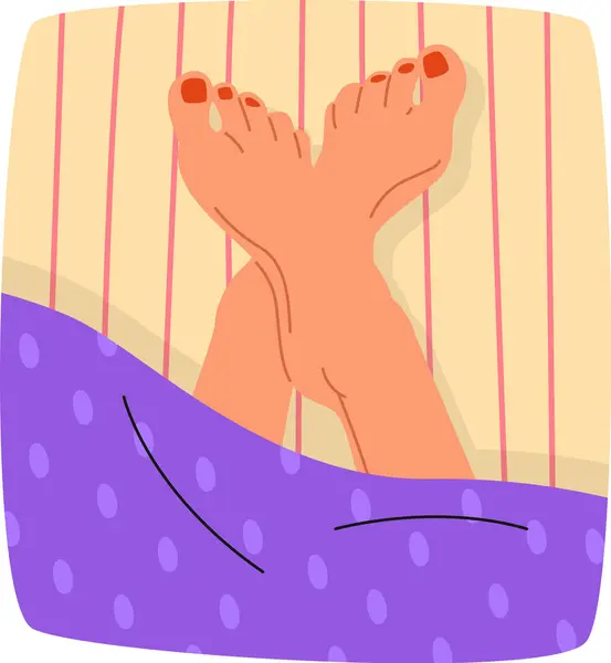 Legs Blanket Vector Illustration — Stock Vector