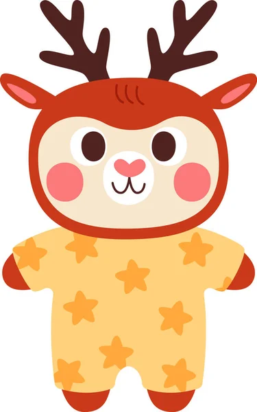 Deer Character Costume Vector Illustration — Stock Vector