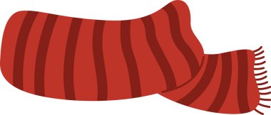 Kış Tekstil Atkı Vektörü İllüstrasyonu