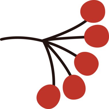 Böğürtlen Vektörü İllüstrasyonlu Şube