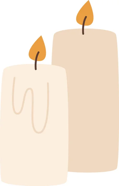 非常に熱い蝋燭アイコン ベクトル図 — ストックベクタ