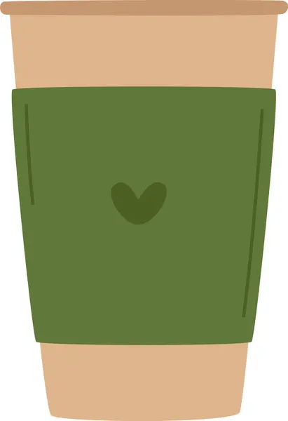 Papier Kaffeetasse Vektor Illustration — Stockvektor