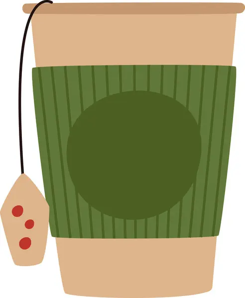 Illustrazione Vettoriale Tazza Caffè Carta — Vettoriale Stock