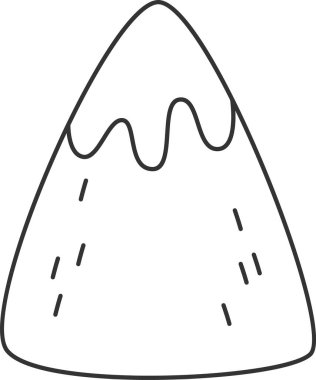 Dağ Karalaması Soyut Vektör İllüstrasyonu