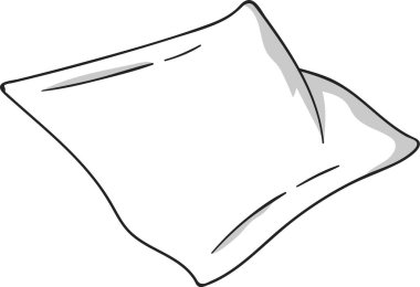 Çizim Çizimi Yastık Vektörü İllüstrasyonu