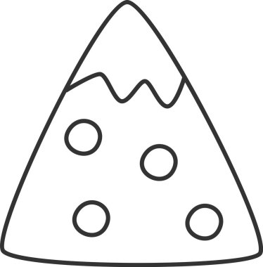 Dağ Karalaması Soyut Vektör İllüstrasyonu