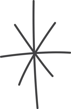 Star Lined Doodle Vektör İllüstrasyonu