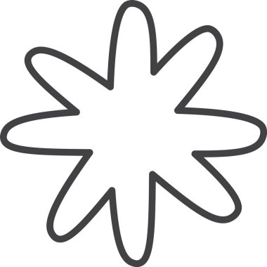 Star Lined Doodle Vektör İllüstrasyonu