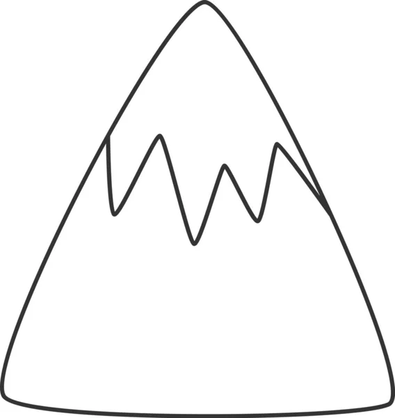 Montaña Doodle Resumen Vector Ilustración — Archivo Imágenes Vectoriales