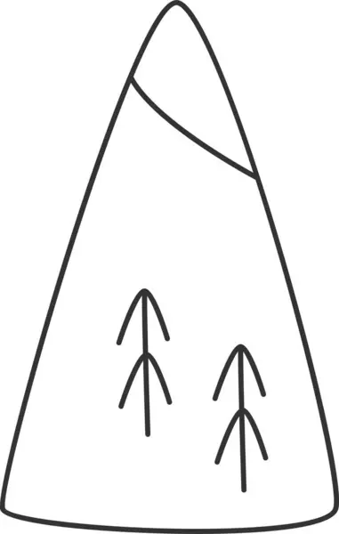 Montaña Doodle Resumen Vector Ilustración — Vector de stock