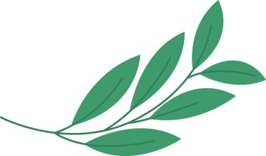 Çiçek Ağacı Dalları Vektör İllüstrasyonu