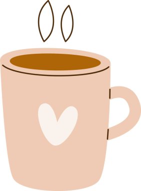 Seramik Çay Kadehi Vektörü İllüstrasyonu