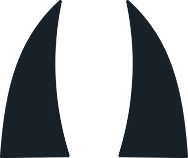 Keçi Boynuzları Siluet Vektör İllüstrasyonu