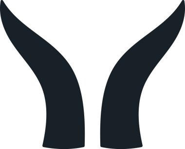 Keçi Boynuzları Siluet Vektör İllüstrasyonu