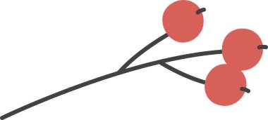 Böğürtlen Vektörü İllüstrasyonlu Şube