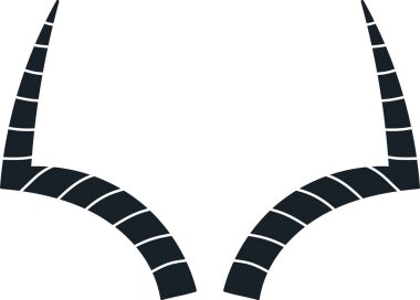 Keçi Boynuzları Siluet Vektör İllüstrasyonu