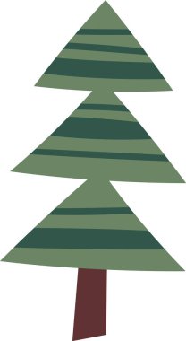 El çizimi Noel ağacı çizimi