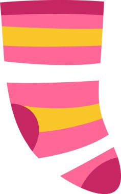 Yılbaşı çorap ikonu Vektör illüstrasyonu