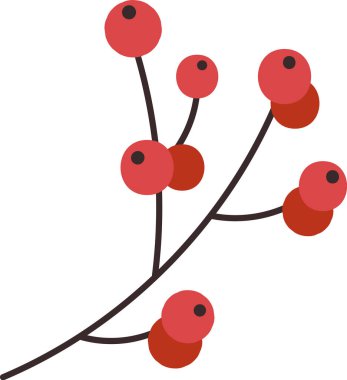 Böğürtlen Vektörü İllüstrasyonlu Şube