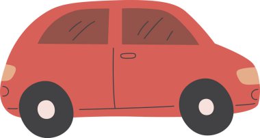 Hatchback Araç Taşıtları Vektör İllüstrasyonu