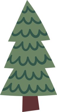 El çizimi Noel ağacı çizimi