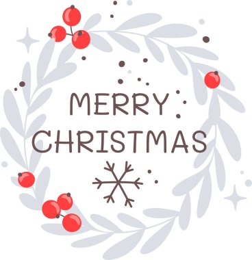 Mutlu Noeller Çiçek Etiketi Vektör İllüstrasyonu