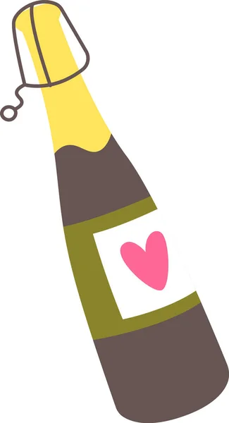Champagnerflasche Symbol Vektor Illustration — Stockvektor