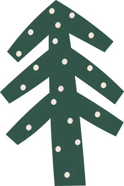 Handgezeichnete Weihnachtsbaum Vektor Illustration — Stockvektor