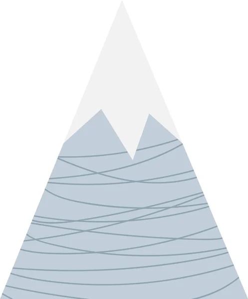 Illustrazione Astratta Del Vettore Montagna Disegnata Mano — Vettoriale Stock