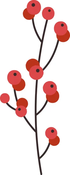 Branch Berries Vector Illustration — Stock Vector