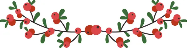 Illustration Vectorielle Cadre Branche Berry — Image vectorielle