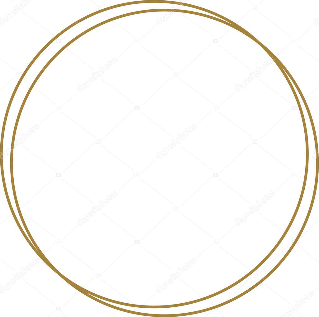 Round Lines Frame Vector Illustration
