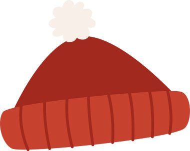 Kış Sıcaklığı Şapka Vektörü İllüstrasyonu